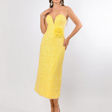 CANARY PLUNGING SWEETHEART MIDI SAMPLE BL70D52S