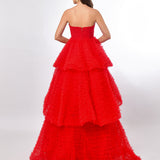 SYDNEY PLEATED TULLE TIERED BALL GOWN B70D15L