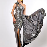 CARTER ONE SHOULDER SASH GOWN B70D14L