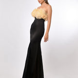 CARMILLA ROSETTE FISHTAIL GOWN B70D27L