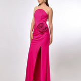 CALLIE STRAPLESS ROSETTE MAXI BL70D15L