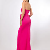 CALLIE STRAPLESS ROSETTE MAXI BL70D15L