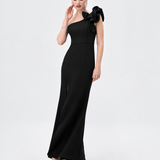 SUE FRILL SHOULDER GOWN BB33D31LW - Black