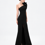 SUE FRILL SHOULDER GOWN BB33D31LW - Black