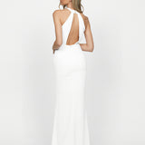 SAMPLE HARTLEY HALTER CUT OUT DRAPED MAXI BL58AD34L