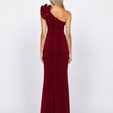 KRISTI ONE SHOULDER GOWN BL63D29L - RED