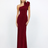 KRISTI ONE SHOULDER GOWN BL63D29L - RED