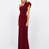 KRISTI ONE SHOULDER GOWN BL63D29L - RED