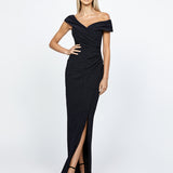 MELISSA ASYMMETRIC GATHERED DRESS BL86D07221
