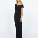 MELISSA ASYMMETRIC GATHERED DRESS BL86D07221