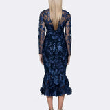 CARIDEE SLEEVED FLORAL MIDI BL83D0116