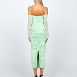 STARRY NIGHT SLEEVED MIDI MINT BL66D02S