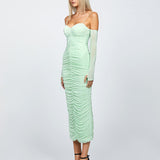 STARRY NIGHT SLEEVED MIDI MINT BL66D02S