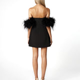 SAMPLE ALESSI OFF SHOULDER FEATHER MINI BL66D27S