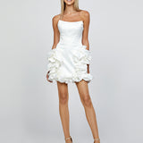 SHAYA STRAPLESS RUFFLE MINI SAMPLE BL67D23S