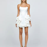 SHAYA STRAPLESS RUFFLE MINI SAMPLE BL67D23S