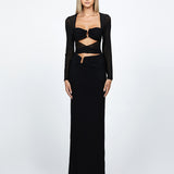 VEIL SLEEVED MAXI BL86D07244
