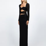 VEIL SLEEVED MAXI BL86D07244