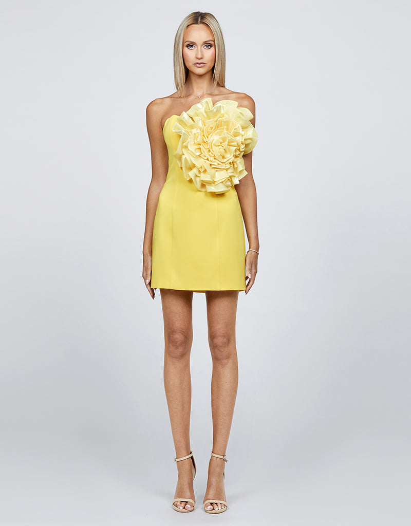 HELMAYA ONE SHOULDER ROSETTE MINI BL68D53S