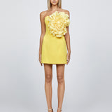 HELMAYA ONE SHOULDER ROSETTE MINI BL68D53S