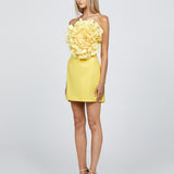 HELMAYA ONE SHOULDER ROSETTE MINI BL68D53S