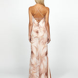 HARLEE PLUNGING CHIFFON GOWN BL69D17L