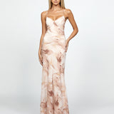 HARLEE PLUNGING CHIFFON GOWN BL69D17L
