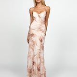 HARLEE PLUNGING CHIFFON GOWN BL69D17L
