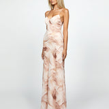 HARLEE PLUNGING CHIFFON GOWN BL69D17L