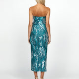 KARTER STRAPLESS PLEATED MIDI BL69D20S