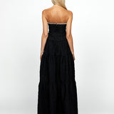 SAMPLE KERRERA TIERED HIGH SPLIT MAXI SKIRT SAMPLE BL69B13L