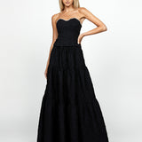 SAMPLE KERRERA TIERED HIGH SPLIT MAXI SKIRT SAMPLE BL69B13L
