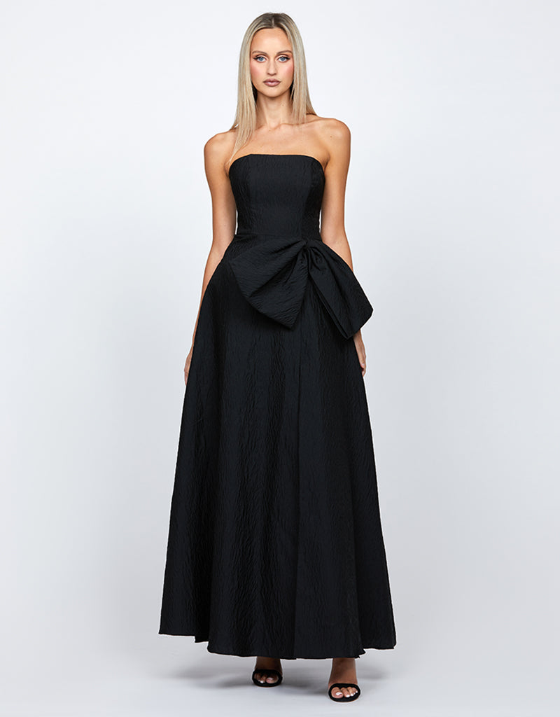 bariano black sequin dress Bariano Black Sequin Strapless Gown Retail: $300