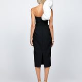 LINDY ONE SHOULDER PUFF MIDI BL71D05S