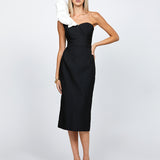 LINDY ONE SHOULDER PUFF MIDI BL71D05S