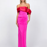 AZALEINE OFF SHOULDER COLUMN MAXI BL71D24L