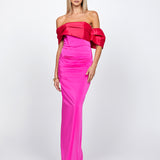 AZALEINE OFF SHOULDER COLUMN MAXI BL71D24L