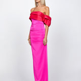 AZALEINE OFF SHOULDER COLUMN MAXI BL71D24L
