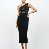 NARA ONE SHOULDER MIDI BL72D68S