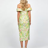 PHIONA OFF SHOULDER COLUMN MIDI BL73D03S
