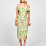 PHIONA OFF SHOULDER COLUMN MIDI BL73D03S