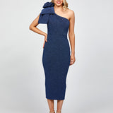 MAGDALINA ONE SHOULDER MIDI BL73D11S