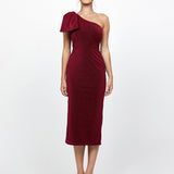 MAGDALINA ONE SHOULDER MIDI BL73D11S