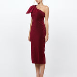 MAGDALINA ONE SHOULDER MIDI BL73D11S