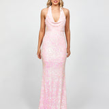 REOMY SEQUIN COWL MAXI BL73D23L