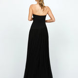 GEORGIE STRAPLESS DRAPE MAXI BL74D09L