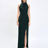 ALLIE HIGH NECK COWL MAXI BL75D01L