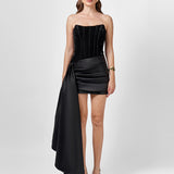 EVELYNN STRAPLESS SASH MINI BL75D10S