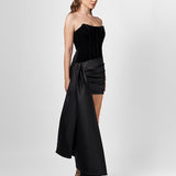 EVELYNN STRAPLESS SASH MINI BL75D10S