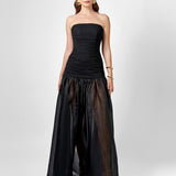 HAISLEY STRAPLESS SHEER SKIRT MAXI BL75D14L